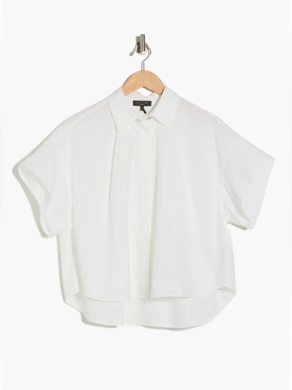 Rag and Bone Maura Button-Front White Shirt - Women